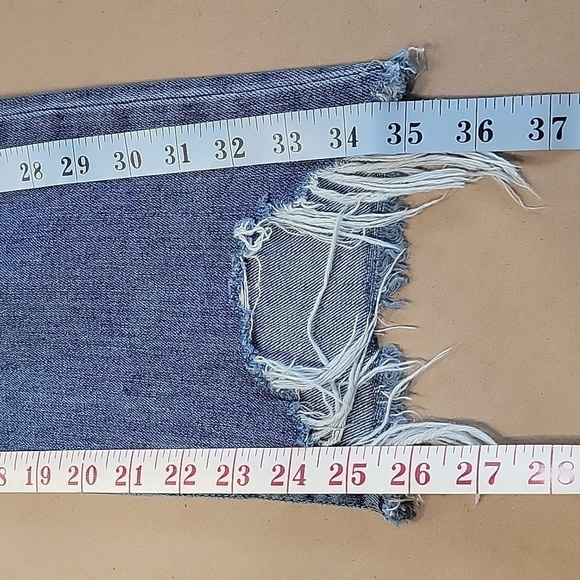 Joes Jeans Size 25 "The Smith" Mid Rise Straight Crop Jeans, Raw Sharkbite Hem - Picture 7 of 11
